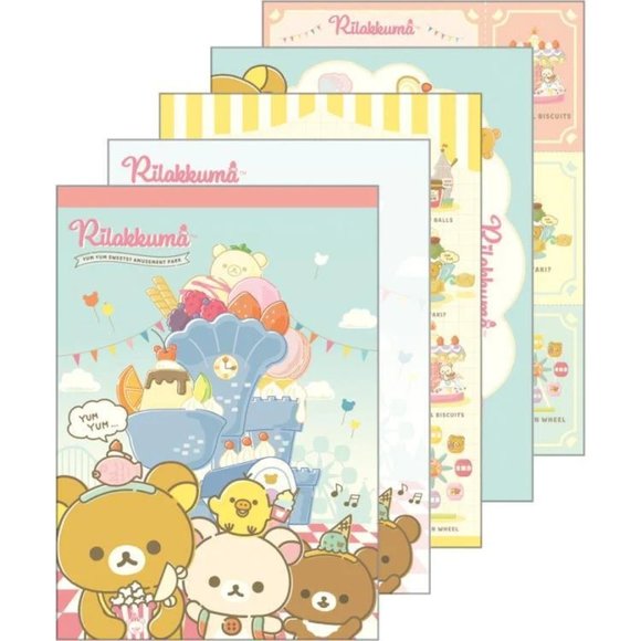 San-X Rilakkuma amusement park medium memo pad - Teal - Picture 8 of 10